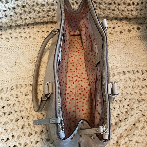 Kate Spade Bristol Drive Loden Embossed Ostrich Soft Taupe Leather Bag - Picture 4 of 16